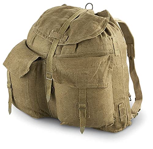 Original Czech Army Vintage Backpack With Y Straps Suspenders M60 Canvas Daypack Rucksack Retro Hiking Buschraft #TOP3