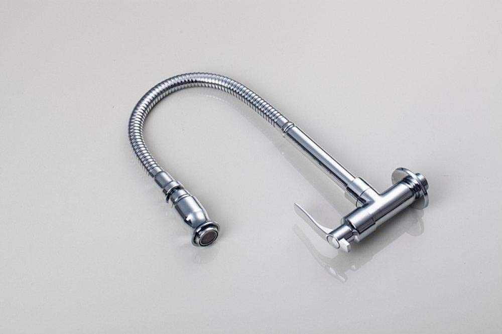 Huin Rubinetto da cucina in ottone a parete Espansione pieghevole Rubinetto per lavello da cucina fai-da-te Rubinetto per lavatrice Rubinetto per acqua fredda