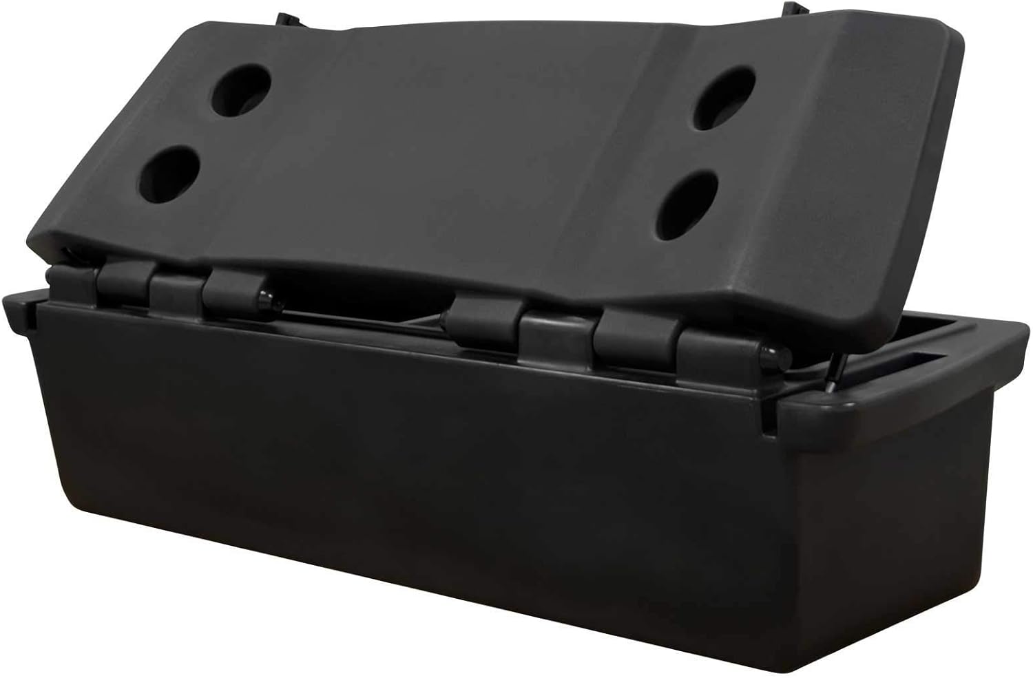 SuperATV UTV Rear Cargo Box for 2012+ Kawasaki Teryx 4 - Heavy Duty Rear UTV Box with Rubber Seal and High Strength Latches | Built-in Cup Holders | Easy Installation | 67 Quart Storage Capacity