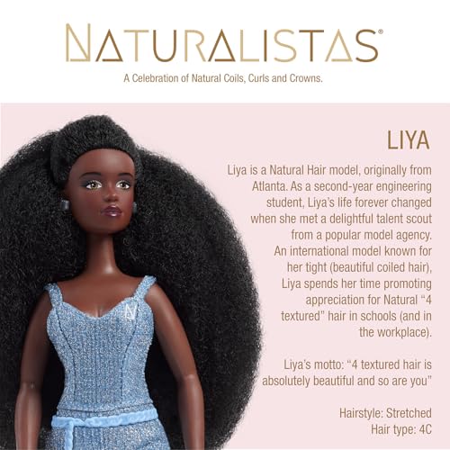 Muñeca Liya Fashion Doll Naturalistas 11.5 pulgadas miniatura 6