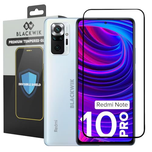 Image of Blackwik Tempered Glass for Redmi Note 10 Pro /Redmi Note 10 Pro Max /Poco F3 / Redmi K40 / Redmi K40 Pro /Redmi K40 Pro Plus with Edge-To-Edge Protector Coverage | Easy Installation Kit (Black)