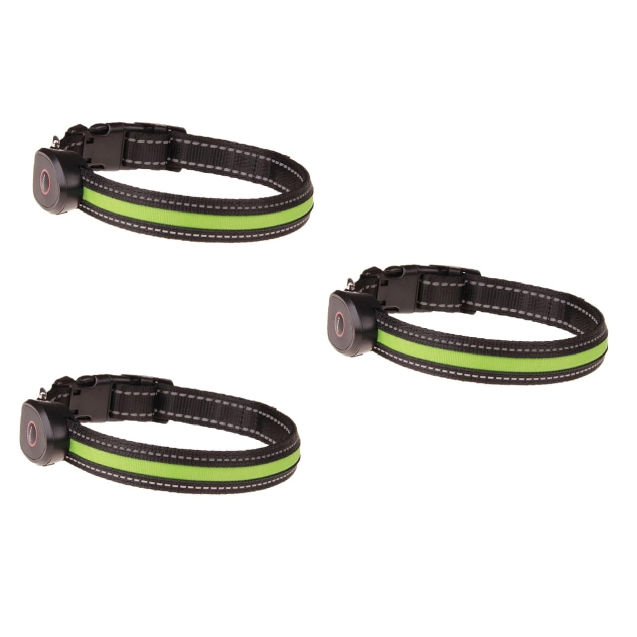 Angoily 3 Pezzi Led Collare Per Animali Domestici Collare Per Cani Luci Lampeggianti Usb Ricaricabile Sicurezza Per Passeggiate Notturne Verde Taglia S Collana Led Per Animali Domestici