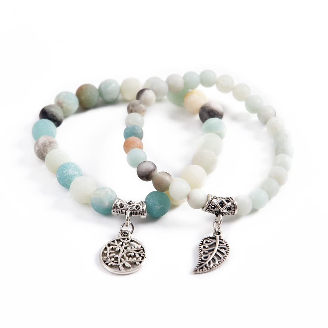 YGLINE Tree of Life Yoga Healing Stone Bracelets,Multilayer Lotus Chakra Stone Reiki Bracelet Sets,Anxiety Crystal Natural Stone,for Women Stress Relief