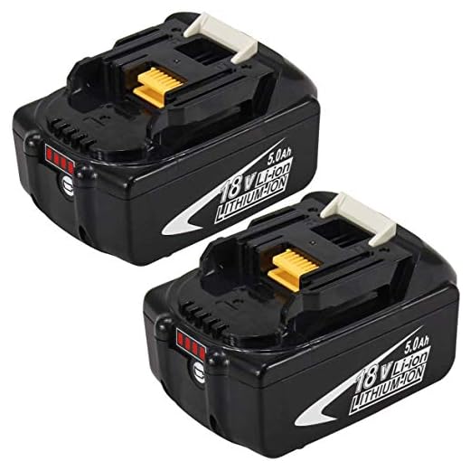 2X Moticett 18 V ersättning för Makita 5,0 Ah batteri BL1850B BL1850 BL1860B BL1840 BL1830 BL1815 BL1835 BL1845 LXT-400 sladdlösa elverktyg med indikator