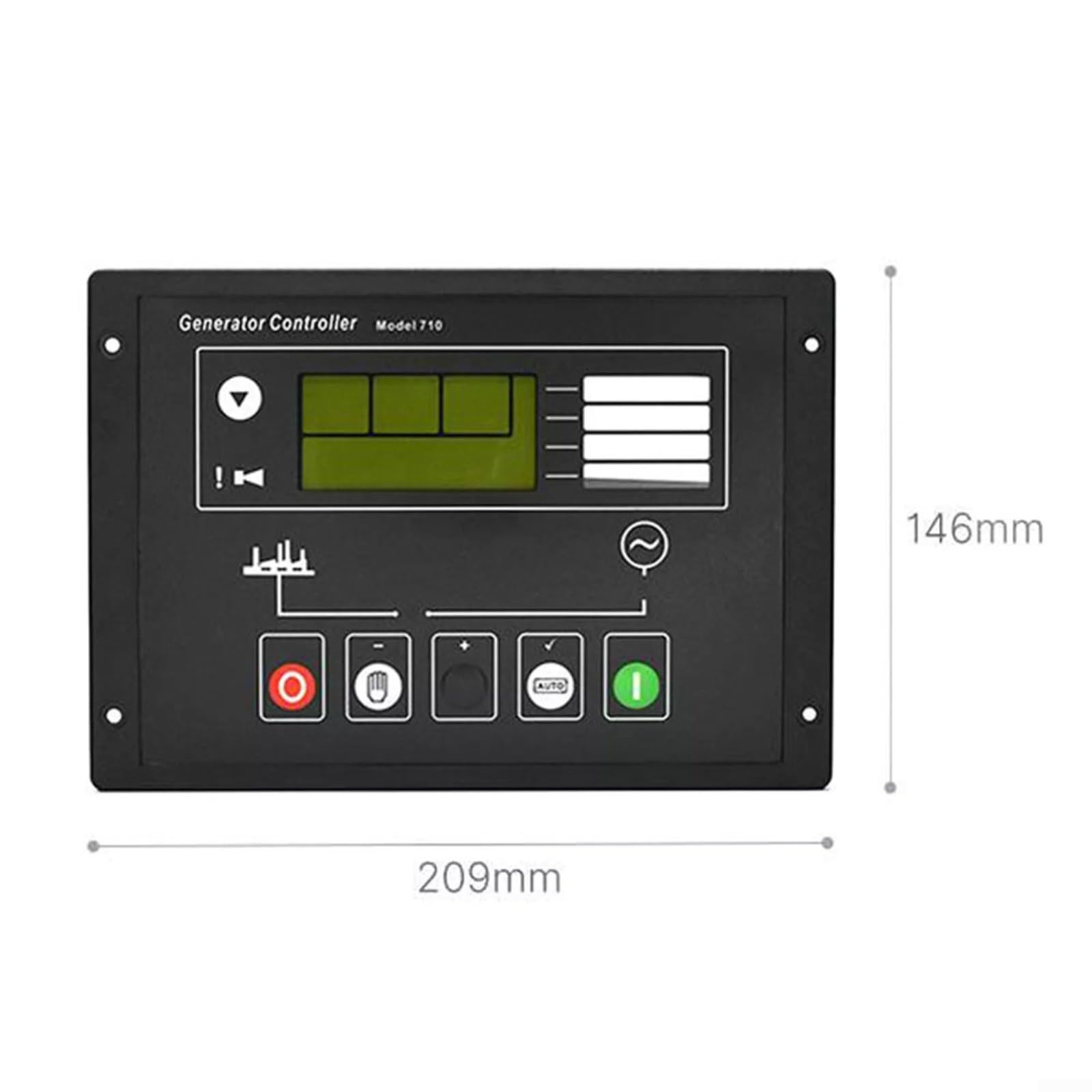 DSE710 Generator diesla, moduł sterujący do automatycznego uruchamiania, monitorowania napięcia, częstotliwości i ciśnienia oleju, wyświetlacz LCD, kompatybilny z zestawami generacji, 8-35 V DC