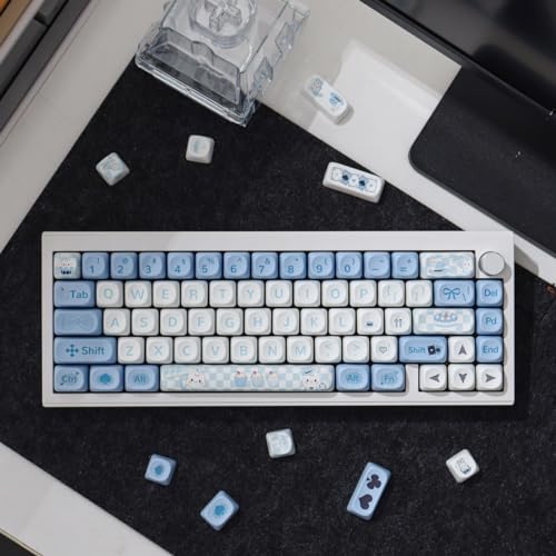144 Keys アニメ 猫 MOA プロファイル キーキャップ PBT キーキャップ セット 7U スペースバー付き Gateron Kailh Cherry MX Switch メカニカル ゲーミング キーボード (Alice Rabbit)