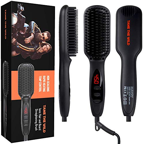 Tame's Beard Straightener for Men - Anti-Scald Beard Straightening Comb - Ceramic Heated