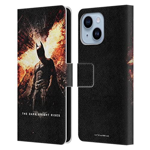 Coque portefeuille cuir iPhone 14 Plus finition soignée motif officiel Batman Dark Knight