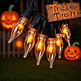 Boutique window 10FT Flickering Amber Flame C18 Religion Lights - Black Wire