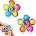 2 Pcs Fidget Toys,Push Pop Fidget Spinner,Anti Stress Spielzeug,Hand Spinner,Antistress Spiel für Kinder,Anti Stress Hand Spinner,Bubble Sensorisches Antistress,for Stress Reliefand Early Learning