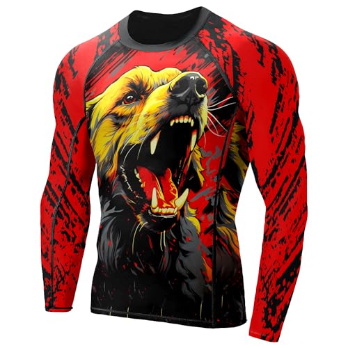 Desantiago Rash Guard for Men BJJ, Soft Compression Shirt Workout, Rash Guard Jiu Jitsu Long Sleeve2