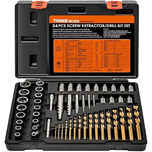 54-Piece Broken Bolt Extractor Kit with Easy Out Screw Extractor Set
