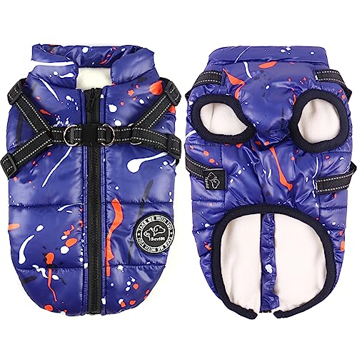 Savlot Hundemantel Winter Welpen Mäntel Hund Wintermantel Hundegeschirr Mantel Kleiner Hundegeschirr Welpenjacke Weste Kleidung Reflektierende wasserdichte Hundemäntel