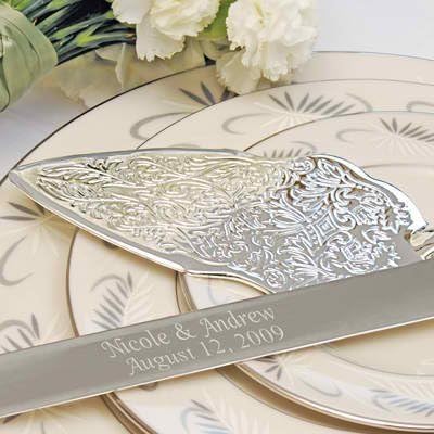 Personalized Vintage Cake Server Set