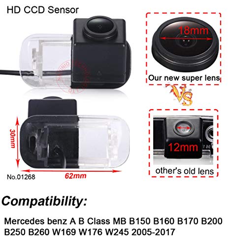 Super HD CCD Sensor Vehicle 170 Wide Angle Night Vision Rear View IP68 Reverse Camera compatible with A B Class MB B150 B160 B170 B200 B250 B260 W169 W176 W245 - Image 2