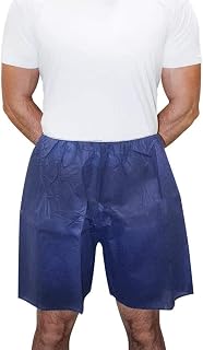 Dukal 360 Patient Exam Shorts – Unisize, Non-Sterile, Dark Blue, Comfortable Disposable Medical Wear for Clinics & Hospitals, 5 Bags of 10 (50 Total Pieces per Case)