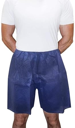 Dukal Patient Exam Wear, Short, Non-Sterile, Unisize, Dark Blue 5 Bags/Case 10 Bag Pack of 50