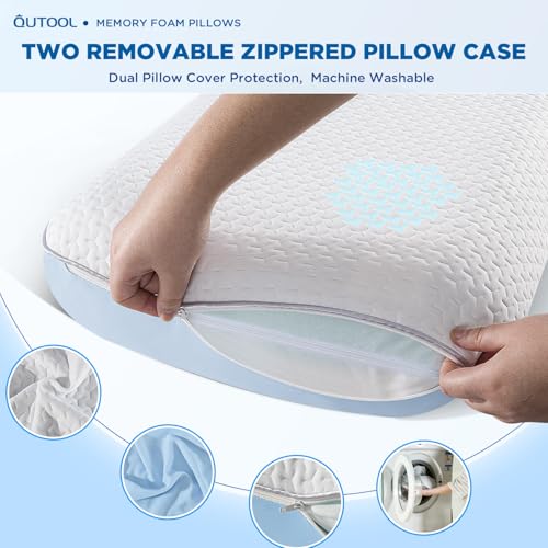 Qutool Gel Memory Foam Pillows, Ventilated Bed Pillow For Neck And Shoulder Pain thumb #3