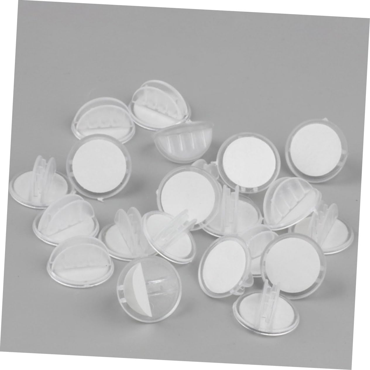 Angoily 25 pièces Pince-étiquettes Plastique Transparentes Adhésives pour Affichage de Marchandises Support Solide pour Étiquettes de Prix Lot de Clips Étiquette pour Petits Objets Bureau