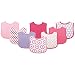 Luvable Friends 8 Piece Drooler Baby Bibs, Pink and Purple