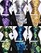 Barry.Wang 6 PCS Men Ties Set Silk Business Fashion Woven Necktie Handkerchief Cufflinks Paisley Stripe Wedding Party