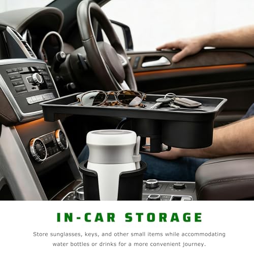 Bandeja Portavasos para Auto 2 en 1 con Rotación 360° miniatura 3