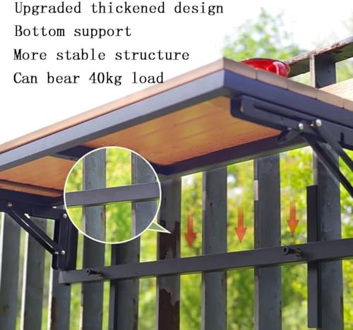 Table suspendue pour balustrade de balcon au design épuré et moderne - 4