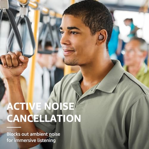 Image of TOZO NC9 Hybrid Active Noise Cancelling Wireless Earbuds, in Ear Headphones IPX6 Waterproof Bluetooth 5.3 Stereo Earphones, Immersive Sound Premium Deep Bass Headset Dark Brown