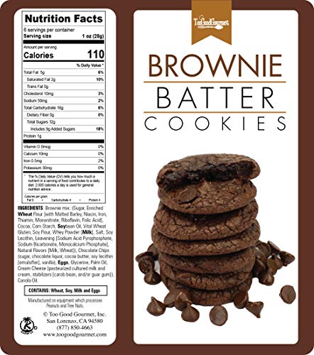 Too Good Gourmet Batter Cookies, Soft-baked to Perfection in 2 Scrumptious Flavors, Chocolate Chip Cookie Dough, Brownie Batter Cookies Variety Pack of 3, 6oz Boxes