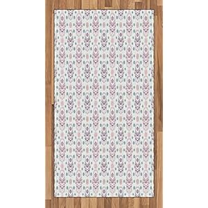 ABAKUHAUS Hamsa Tapijt, Doodle Perzische Paisleys, vlak Geweven Vloerkleed voor Woonkamer, Slaapkamer, Eetkamer, 80 x…