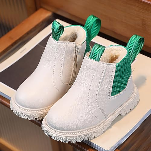 Combat Ankle Boots Kids Girls Comfortable Slip on Lug Sole Short Booties Combat Ankle Work Boots with Zipper2