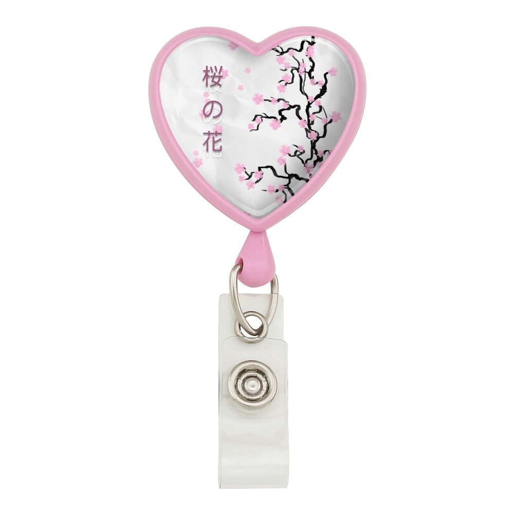 Amazon.com : Cherry Blossom Tree Pink Japanese Heart Lanyard