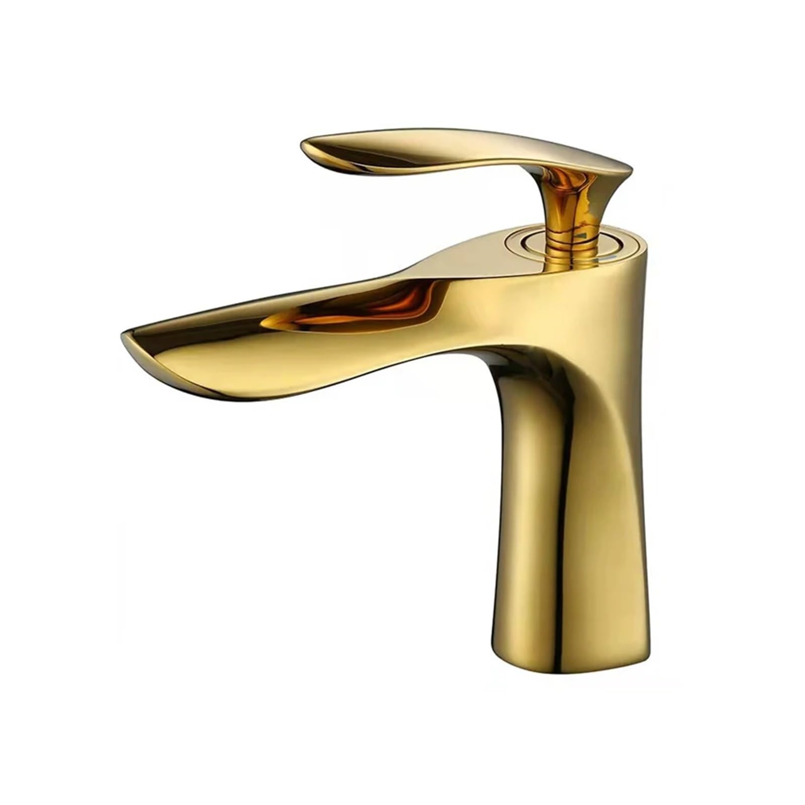 Soywim 64.5*40.5 Gold Basin Faucet Hot And Cold Washbasin Mixer Tap, Single Hole Toilet Table High Golden Waterfall,High-Pressure Resistant(64.5 * 40.5)
