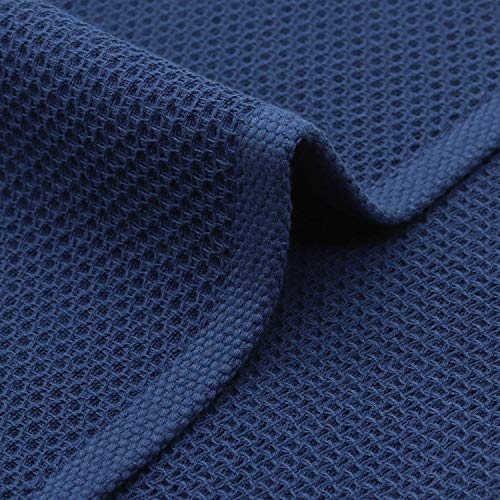 Mia'sdream Natural Cotton Dish Towels, Tidy Dish Cloths Rags, Waffle Weave Kitchen Towels, Soft And Absorbent Hand Towel Washcloths, 12Inchx12Inch 6 Pack (12Inch X 12Inch, Navy Blue) #TOP3