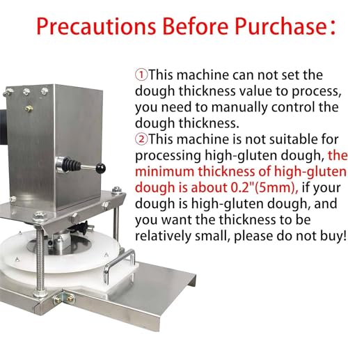 Elektrische Pizzateigpresse, manuelle Presse für Pizzakrusten und Gebäck, ideal für die Herstellung von Pizza und Hackbraten
