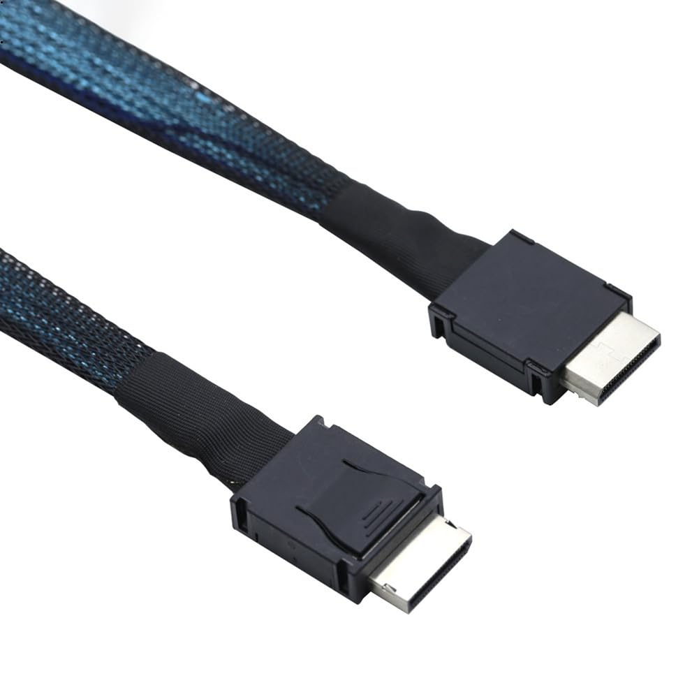 PCIE Oculink SFF 8611 4I una Mini SAS SFF-8611 4I Cable de ExtensióN de Datos de Supervelocidad para Servidor LíNea de Transferencia de Datos 1 M
