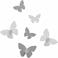 Portachiavi Da Parete Farfalle In Fibra Di Legno - Design Elegante Color Rubino