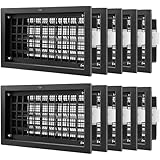 ZXQDRE Automatic Crawl Space Vent Cover 8x16 Inch, Auto Open/Close Foundation Vent Cover for Freeze Protection & Energy Saving | Easy Install Crawlspace Vents Replacement (Black, 10 Pack)
