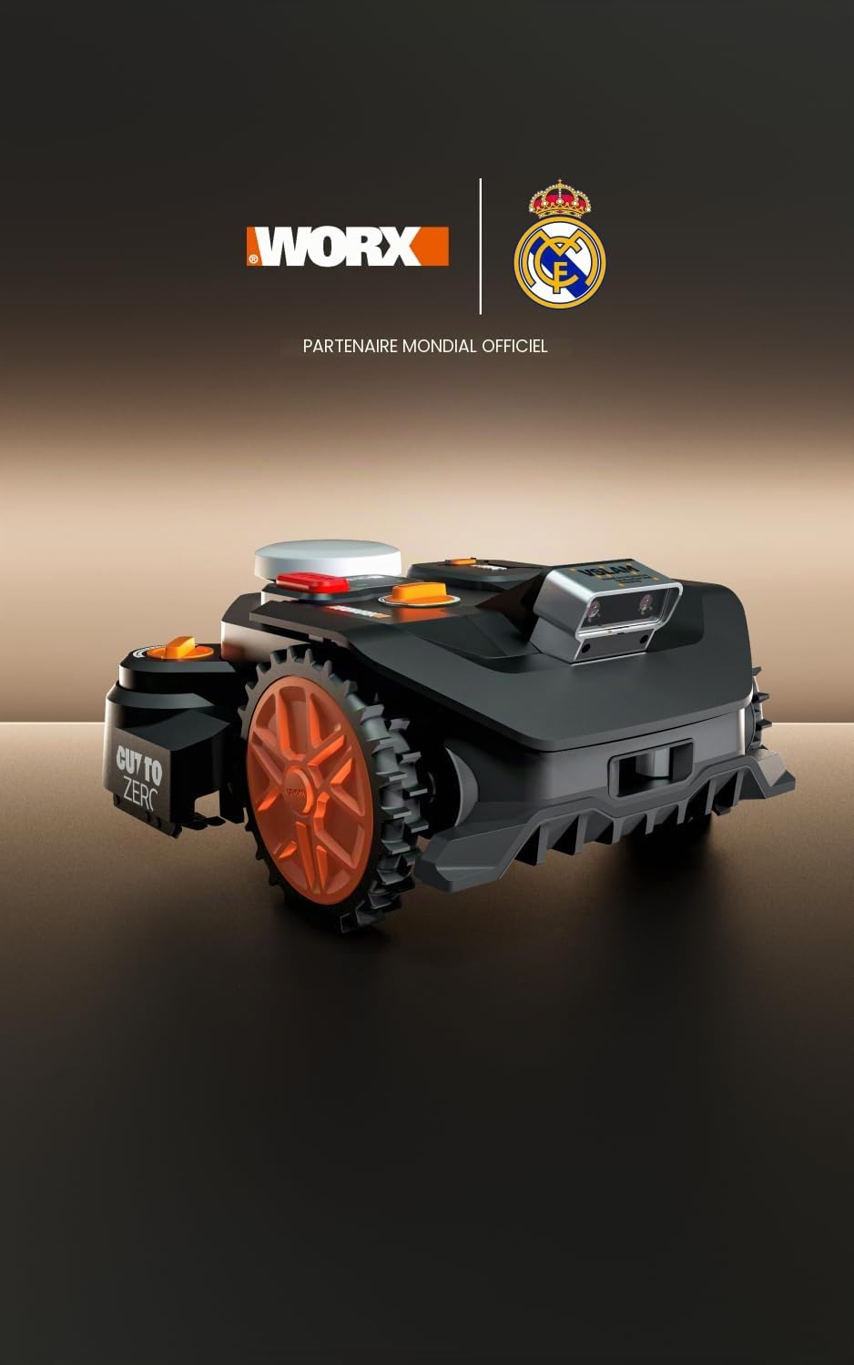 WORX Vision Cloud 2WD WR306E Robot Tondeuse 600 m² sans Fil périphérique + Garage (évitement d'obstacles par IA, Navigation VSLAM + RTK, cartographie Auto, contrôle Via Application, Cut-to-Zero)