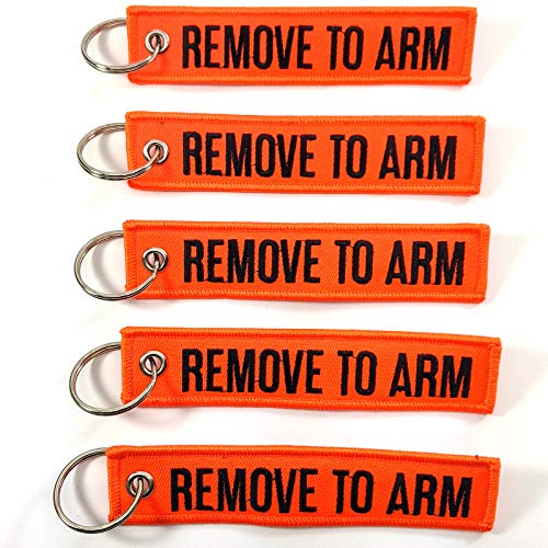 Rotary13B1 Remove to ARM - Key Chains - Neon Orange/Black - 5pcs