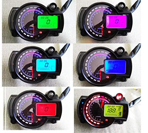 SAMDO Motorcycle Speedometer 299 Kmh Mph 7 Color 14000RPM Tachometer ATV Quad Frenzy