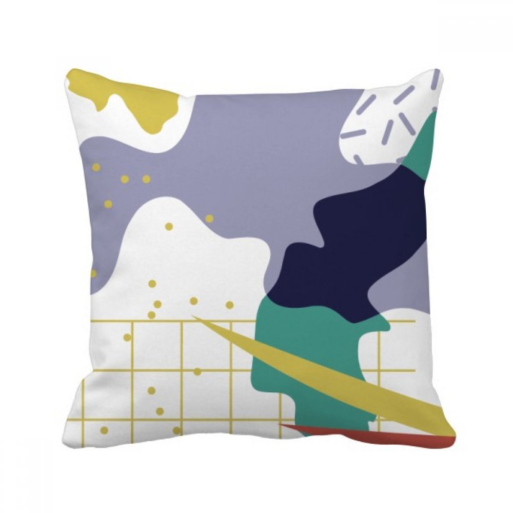 Cadeau accueil canapé décor coussin au motif treillis résumé coloré