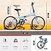 Max4out 20 inch Folding Bike,7 Speed Lightweight City Commuter,Foldable Bike for Adults with Aluminum Frame Step Through Collapsible Bike for Women Men Seniors(Black/White/Blue/Pink)