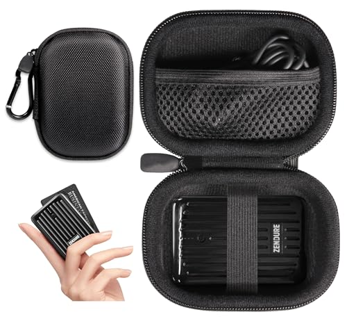 GETGEAR Case for Zendure Portable Charger 10000mAh Power Bank 20W PD USB C Battery Pack QC 3.0 Cargador Portable External Battery (Black)