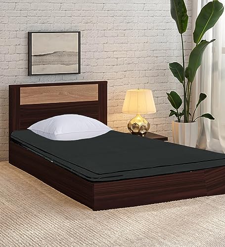 Image of 100% Waterproof Mattress Cover /Protector with Zipper Chain for Double Bed (Set of 2 Pieces) II All Around Protection with 360 Encasing (36 inch*72 inch*6 inch, Grey)