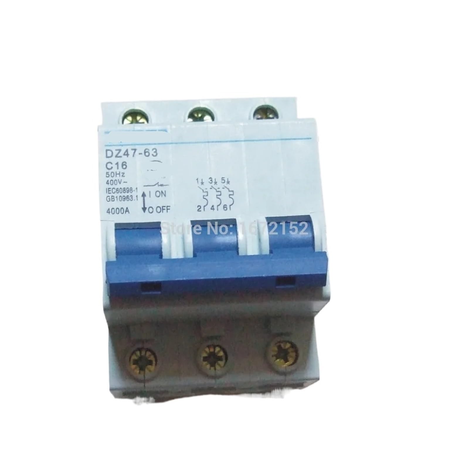 Disjoncteur 3P 16A 400V MCB Courbe C interrupteur magnétothermique triphasé