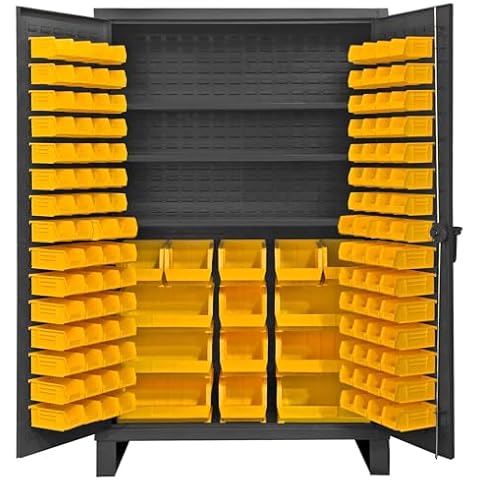 Durham Heavy Duty Steel Cabinet with 134 Bins Cover