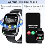 Smartwatch Herren Damen, 1.91" HD Smartwatch Damen mit Telefonfunktion, Smart Watch Fitnessuhr 110+ Sportmodi, IP68 Wasserdicht, Sportuhr mit Herzfrequenz Schlafmonitor Schrittzähler, für Android iOS – Bild 2