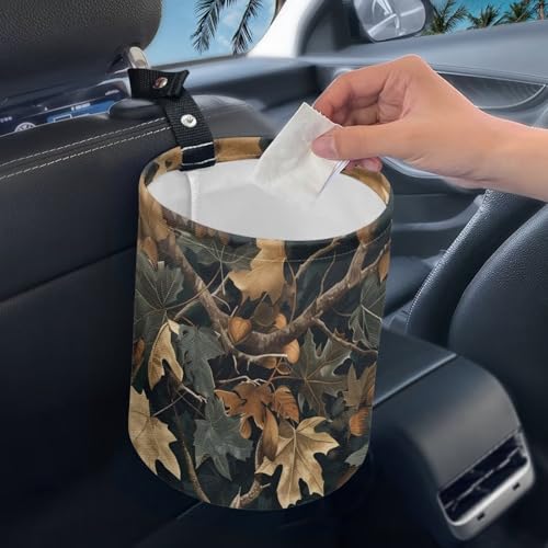Image of Dead Branch Mini Car Trash Bin with Adjustable Buttons Car Garbage Can Multipurpose Cars Storage Bag Collapsible Reusable