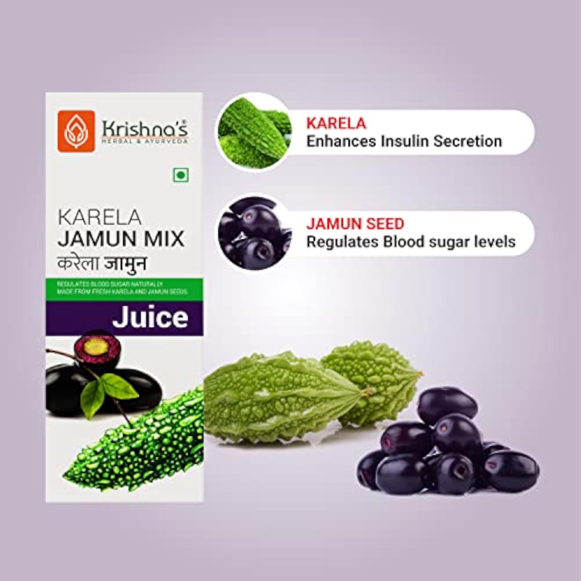 Karela Jamun Mix Juice, Krishna's, 1000 ml